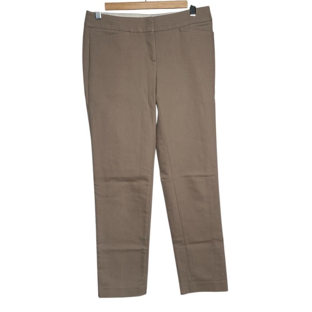 ANN TAYLOR LOFT MARISA I Beige Tan Straight Leg Dress Career Pants I 0
